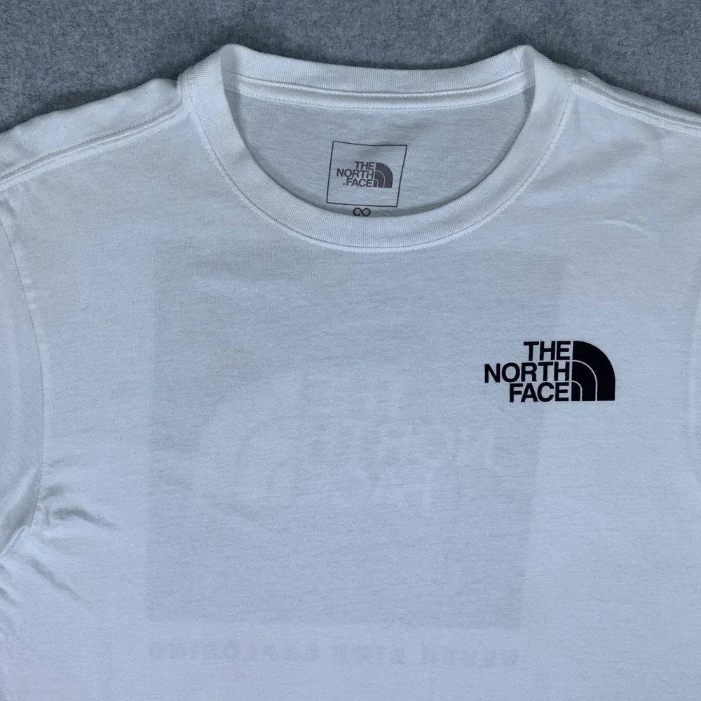 The North Face Shirt Mens Medium White Logo Graphic Tee Outdoor